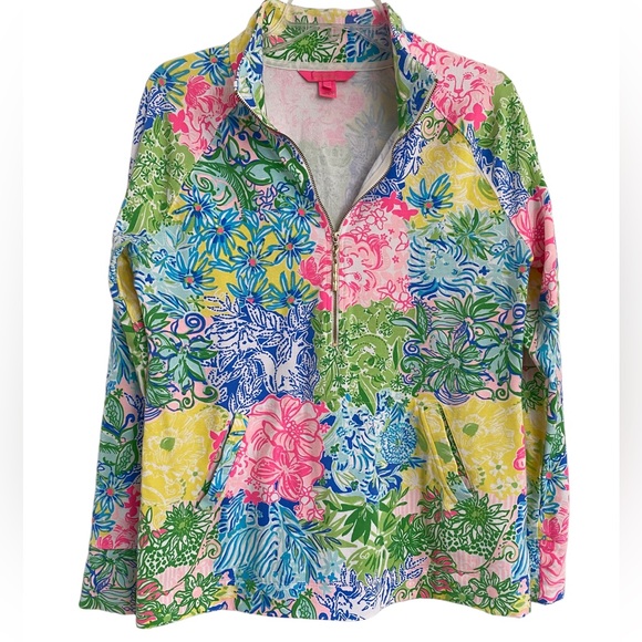 Lilly Pulitzer like new half zip long sleeve pullover size medium - Picture 3 of 7